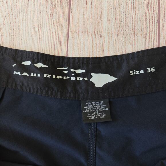 Maui Rippers Core 4-Way Stretch Black Boardshorts sz 36 - Picture 15 of 16